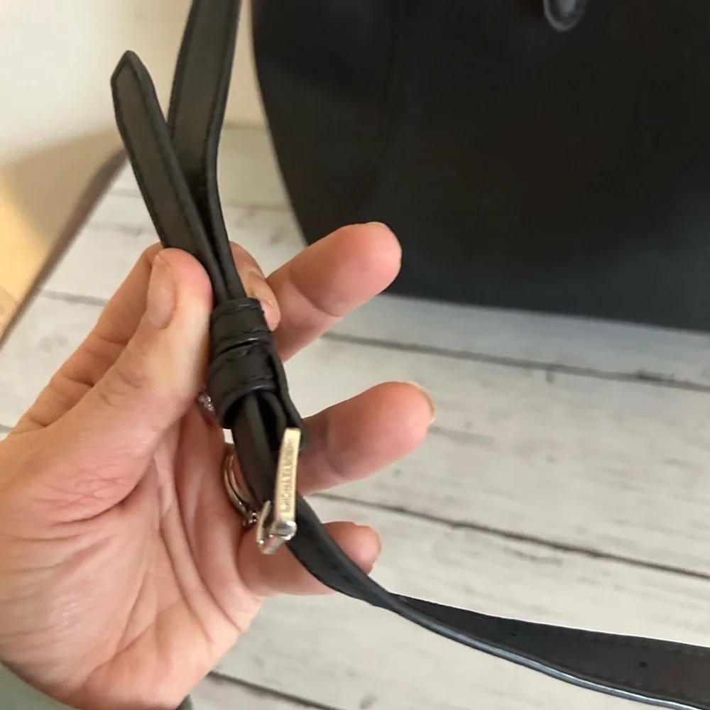 Michael Kors Nero Black and silver Purse with crossbody strap